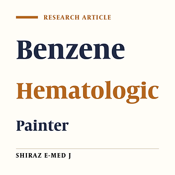 Hematologic Evaluation of Painting Hall Workers in an Automobile Manufacturing Company