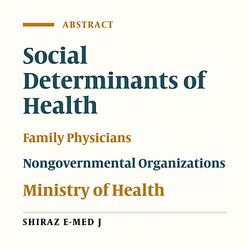 Addressing Social Needs of the Patients by Physicians and Nongovernmental Organizations in Iran