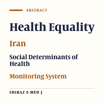 Monitoring System for Social Determinants of Health in Islamic Republic of Iran; Current Situation and Recovery Requirement