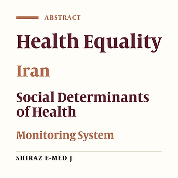 Monitoring System for Social Determinants of Health in Islamic Republic of Iran; Current Situation and Recovery Requirement