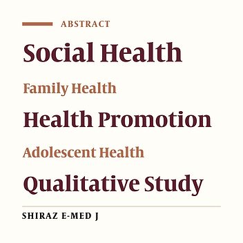 Experience of Adolescentes of Promoting Family for Their Social Health: A Qualitative Study