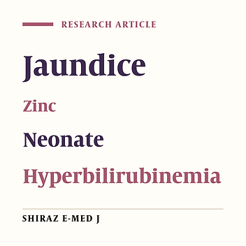 Comparison of Serum Zinc Level Between Neonates With Jaundice and Healthy Neonates