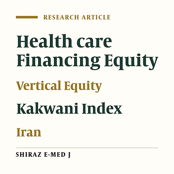 Equity in Health Care Financing Among Iranian Households