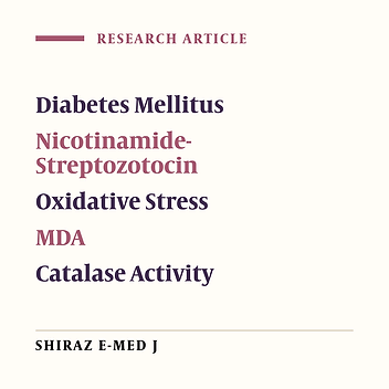 The Effect of the Aquatic Extract of Stevia on the MDA Level and Catalase Activity in the Testicular Tissue of Streptozotocin-Nicotinamide-Induced Diabetic Rats