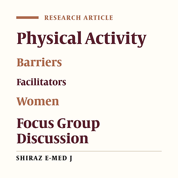 Iranian Women’s Perceptions and Experiences of Barriers to and Facilitators of Physical Activity