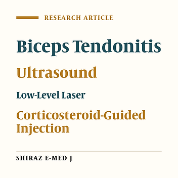 A Randomized Prospective Comparative Study of Four Methods of Biceps Tendonitis Treatment: Ultrasound, Low-Level Laser + Ultrasound, Intra-Sheath, and Extra-Sheath Corticosteroid Guided Injection