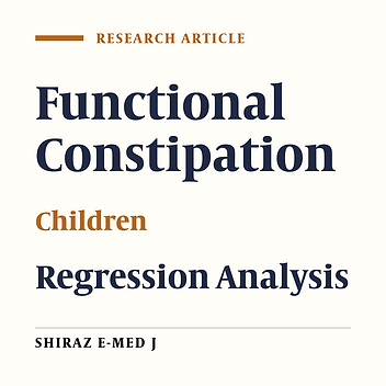Factors Related to the Duration of Chronic Functional Constipation in Children Referring to a Pediatric Gastrointestinal Clinic of Shiraz in 2014 - 2016