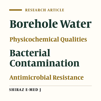 Physico-Chemical Properties and Microbiological Quality of Borehole Water in Four Crowded Areas of Benin City, Nigeria, During Rainfalls