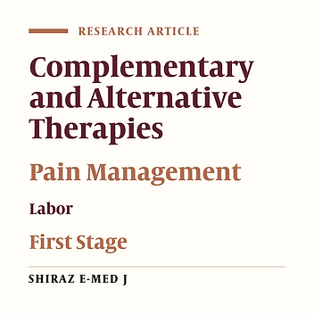 The Effect of Oral Date Syrup on Severity of Labor Pain in Nulliparous