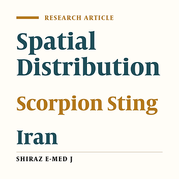 The Impact of Climatic Factors on Spatial Distribution of Scorpion Stings in Ardabil Province, North-West of Iran; 2012 - 2017