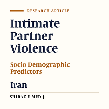 Socio-Demographic Predictors of Intimate Partner Violence in a Population Sample of Iranian Women