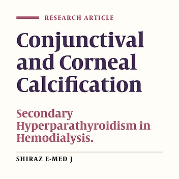 Relationship of Conjunctival and Corneal Calcification with Secondary Hyperparathyroidism in Hemodialysis Patient