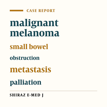 Intestinal Obstruction Due to Metastatic Malignant Melanoma.