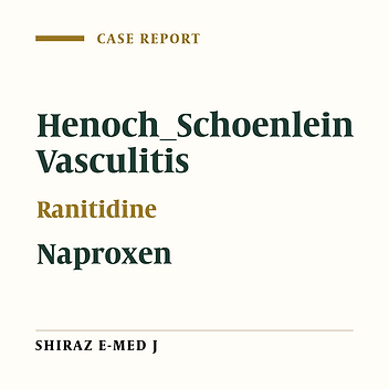 Development of Henoch_Schoenlein Vasculitis Following Ranitidine Administration in a Geriatric Patient