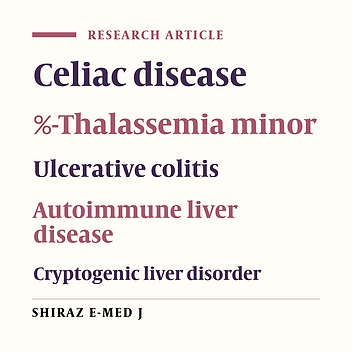 Association of Celiac Disease with Inflammatory Bowel Disease and Colonic Cancer and liver Involvement in a Case of -Thalassemia Minor.