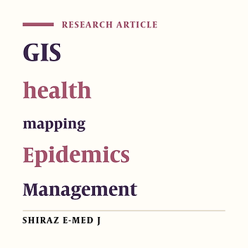 Applications of GIS in Health Sciences.