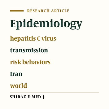 Epidemiology of Hepatitis C in Iran and the World.