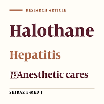 Halothane Induced Hepatitis (CME).