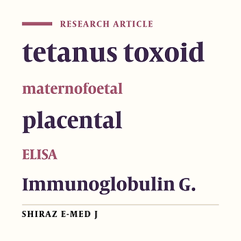 Assessment of Maternofoetal Transfer of Antitetanus Immunoglobulin G in Jos University Teaching Hospital (JUTH), Jos