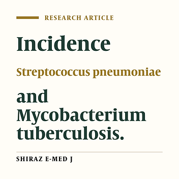 Incidence of Streptococcus Pneumoniae Infections Among Patients Attending Tuberculosis Clinics in Ekpoma, Nigeria.