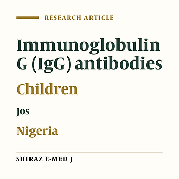 Polio-Specific Immunoglobulin G Antibodies among Children in Jos, Nigeria