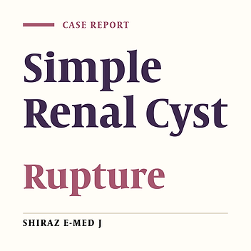 Vanishing Renal Cyst or Spontaneous Rupture of a Known Renal Cyst.