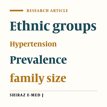 Hypertension Among 30+ Year-Old People in Zahedan (Southeast of Iran).