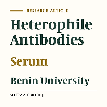 Heterophile Antibodies Amongst Normal University of Benin Undergraduate Students