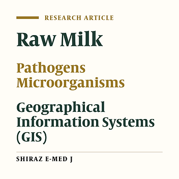 The Spatial Distribution of Bacteria Pathogens in Raw Milk Consumption on Malayer City, Iran