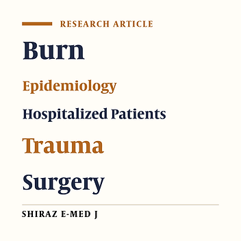 Epidemiology and Evaluation of 1073 Burn Patients in the South-east of Iran.