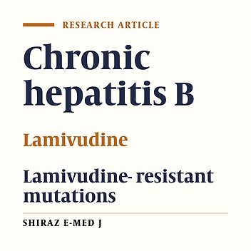 Lamivudine Resistance in Iranian Chronic Hepatitis B Patients