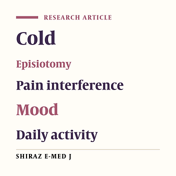 Cold and Reduced Episiotomy Pain Interfere with Mood and Daily Activity