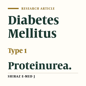 Microabuminuria in Type 1 Diabetes Mellitus