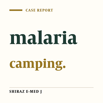 A Case of Malaria in a University Student After Returning from Camping Trip