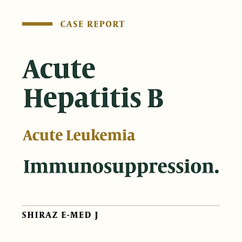 Acute Hepatitis B in a Patient with Antibody to Hepatitis B Surface Antigen who was Receiving Chemotherapy for Acute Myelogenous Leukemia with Cytarabine and Daunorubicin