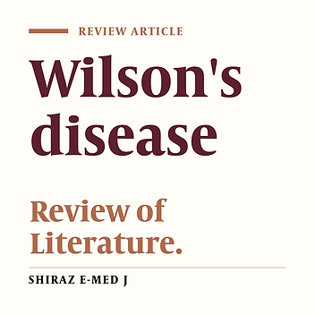 Wilson's Disease, a Brief Review