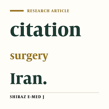 The Top 50 Iranian Surgical Articles