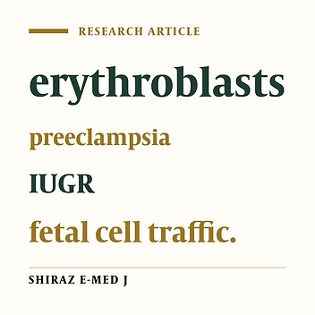 Prediction of Preeclampsia with Elevation in Erythroblast Count in Maternal Blood