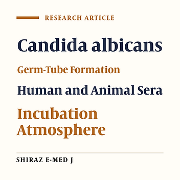 Germ Tube Formation in Candida Albicans: