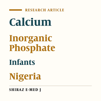 Serum Total Calcium and Inorganic Phosphate are Higher in Exclusively Breast Fed Infants Than Infants on Mixed Diet