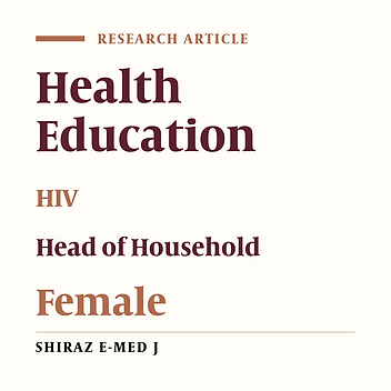 Effect of an Educational Intervention on AIDS Prevention Among the Female Heads of Household: Application of the Health Belief Model