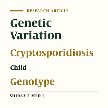 Genetic Study of Cryptosporidium with SSU-rRNA in Children Younger Than Ten Referring to Hospitals of Zabol, Southeast of Iran