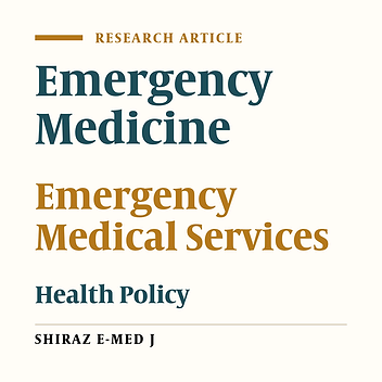 The Impact of Senior Early Assessment Model of Care on The Emergency Department’s Improvement Index in a General Teaching Hospital in Southern Iran