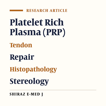 Does Platelet-Rich Plasma Improve the Tendon Gap Healing?