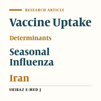 Seasonal Influenza Vaccination Uptake and Its Socioeconomic Determinants in Patients and Staff of Hospitals in Shahroud, Northeast of Iran