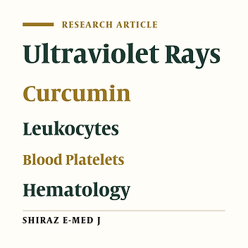 The Role of Curcumin on Reduced Leukocyte and Platelet Counts in Rats After Exposure to Ultraviolet Light from Compact Fluorescent Lamps: A Morphological Study