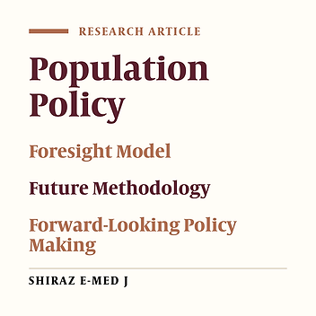 A Problem Oriented Foresight Model for Population