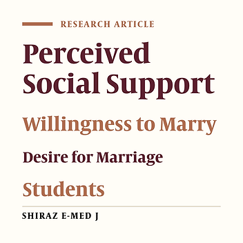 Relationship Between Dimensions of Perceived Social Support and Desire for Marriage Among Academic Students