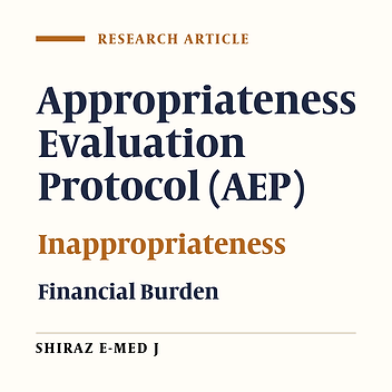Evaluation of Inappropriate Admission and Hospitalization According to Appropriateness Evaluation Protocol and Estimation of Direct Financial Burden