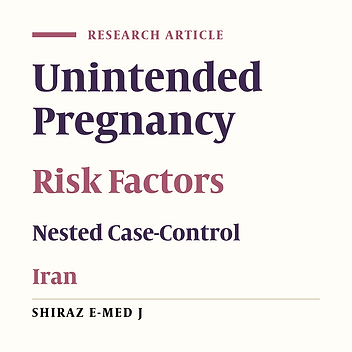 Risk Factors for Unintended Pregnancy in Women: A Nested Case-Control Study